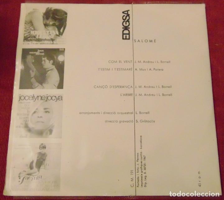 Discos de vinilo: Salom&eacute; &ndash; Com El Vent + 3 - EP 1967 - Foto 2