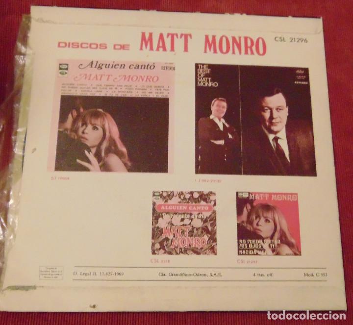 Discos de vinilo: MATT MONRO - TODO PASAR&Aacute; - SINGLE 1969 - Foto 2