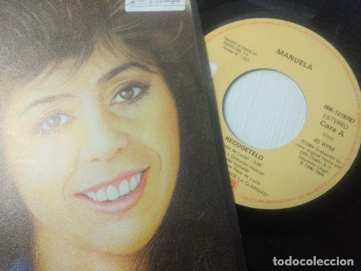 Discos de vinilo: MANUELA/RECOGETELO/SINGLE PROMOCIONAL. - Foto 2