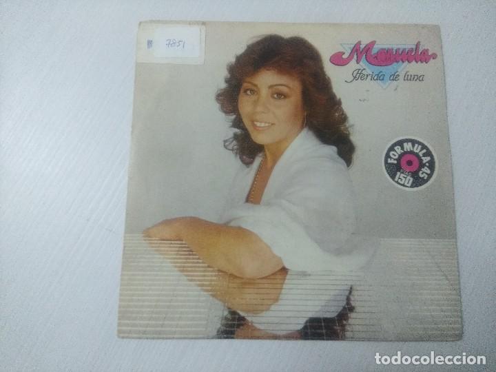 Discos de vinilo: MANUELA/HERIDA DE LUNA/SINGLE PROMOCIONAL. - Foto 1