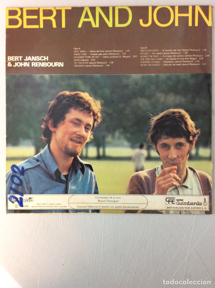 Discos de vinilo: Bert Jansch & John Renbourn. Bert and John. - Foto 2
