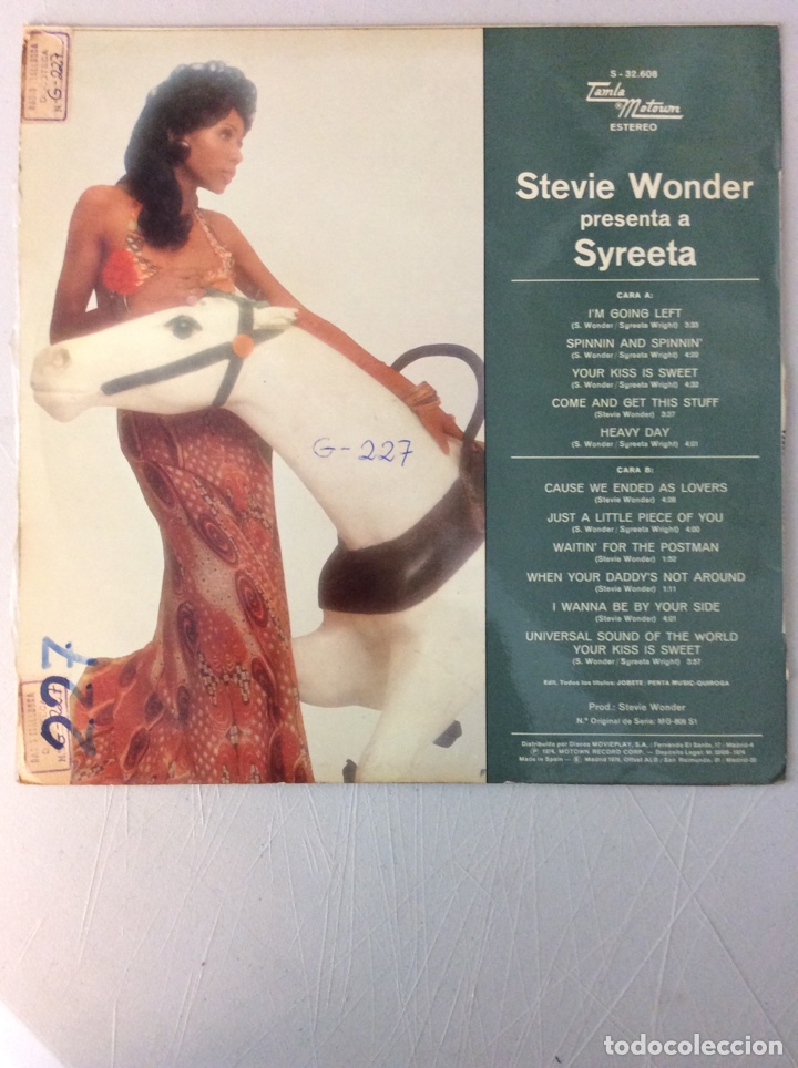 Discos de vinilo: Syreeta. Stevie Wonder presents - Foto 2