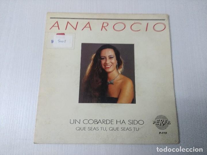 Discos de vinilo: ANA ROCIO/UN COBARDE HA SIDO/SINGLE. - Foto 1