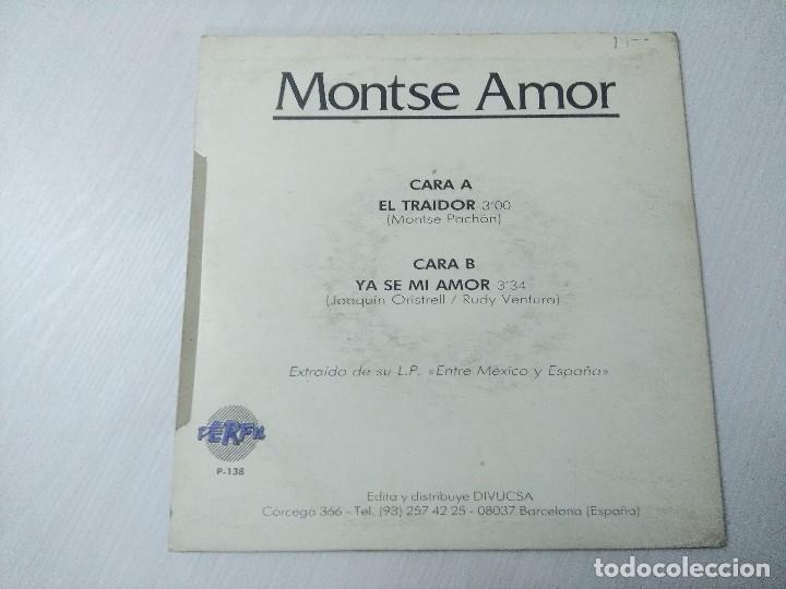 Discos de vinilo: MONTSE AMOR/EL TRAIDOR/SINGLE. - Foto 3