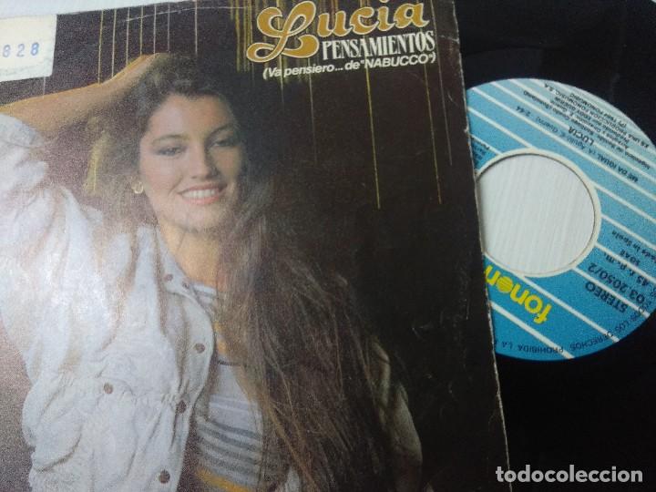 Discos de vinilo: LUCIA/PENSAMIENTOS/SINGLE. - Foto 2