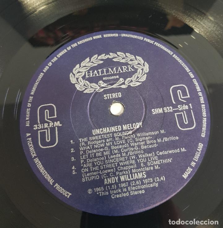 Discos de vinilo: ANDY WILLIAMS - UNCHAINET MELODY - Foto 2
