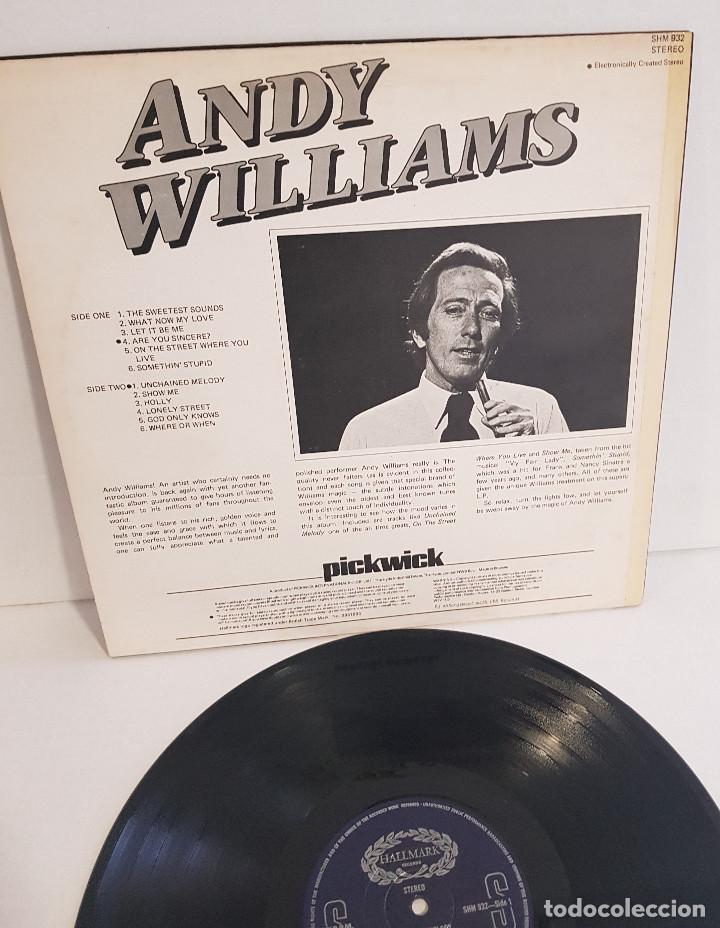 Discos de vinilo: ANDY WILLIAMS - UNCHAINET MELODY - Foto 3