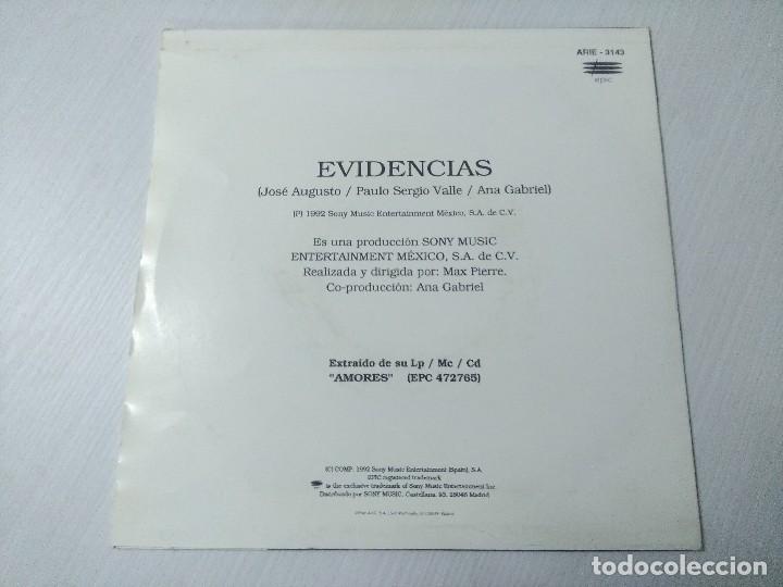 Discos de vinilo: ANA GABRIEL/EVIDENCIAS/SINGLE PROMOCIONAL. - Foto 3