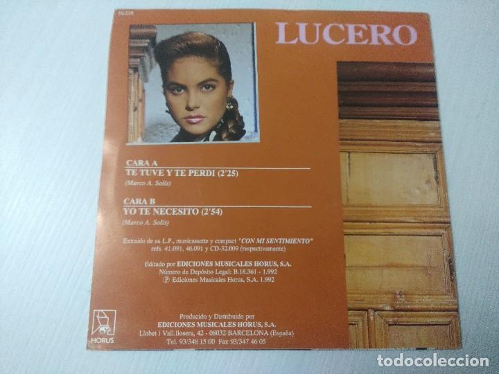 Discos de vinilo: LUCERO/TE TUVE Y TE PERDI/SINGLE. - Foto 3