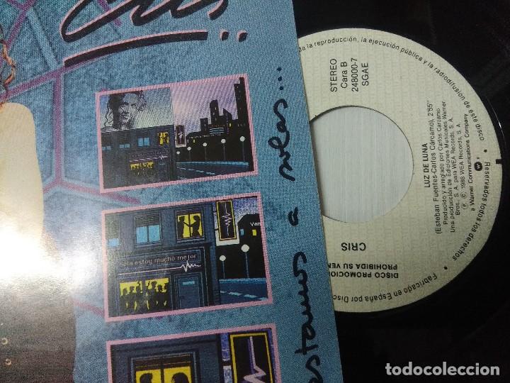 Discos de vinilo: CRIS/ESTAMOS A SOLAS/SINGLE PROMOCIONAL. - Foto 2