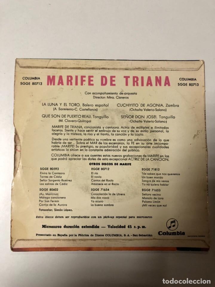 Discos de vinilo: DISCO VINILO 7&rdquo;. MARIFE DE TRIANA. DISCOPHON. 1971 - Foto 2