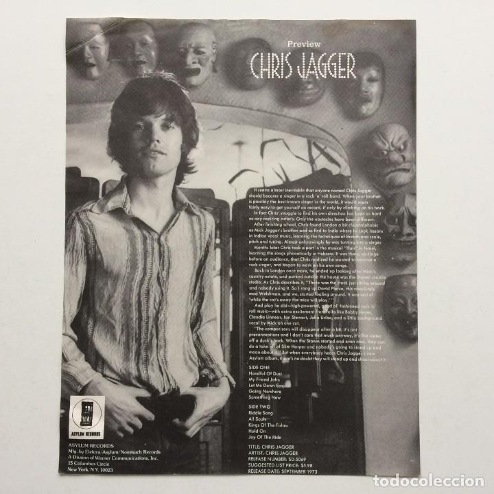 Discos de vinilo: Chris Jagger &lrm;&ndash; Chris Jagger , USA 1973 Asylum Records - Foto 5