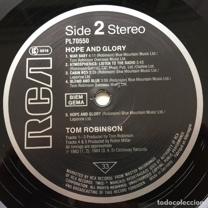 Discos de vinilo: Tom Robinson &lrm;&ndash; Hope And Glory , Germany 1984 RCA - Foto 5