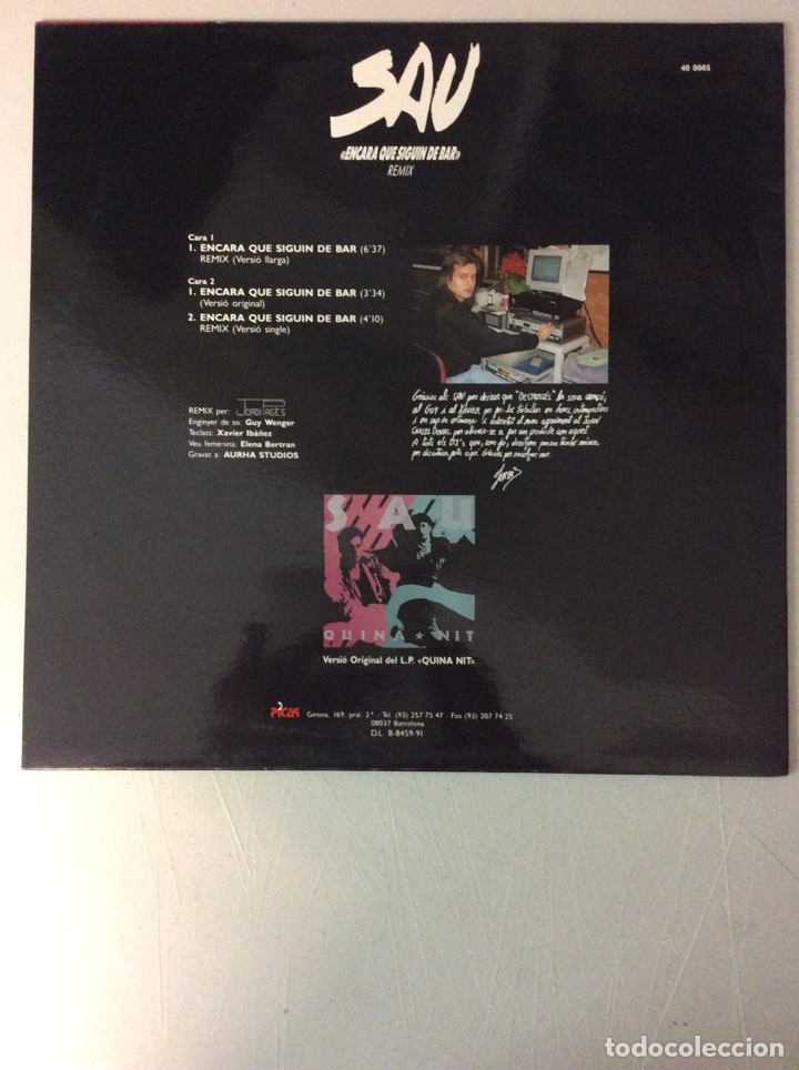 Discos de vinilo: Sau. Encara que siguin de bar. Remix. - Foto 2