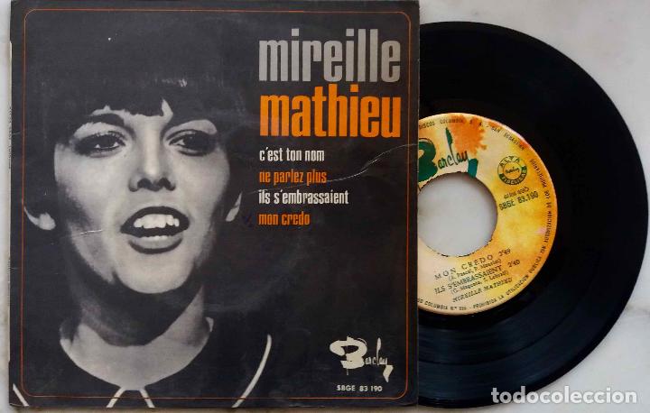 Discos de vinilo: MIREILLE MATHIEU, CEST TON NOM + 3 TEMAS. EP ORIGINAL ESPA&Ntilde;A 1966 - Foto 1