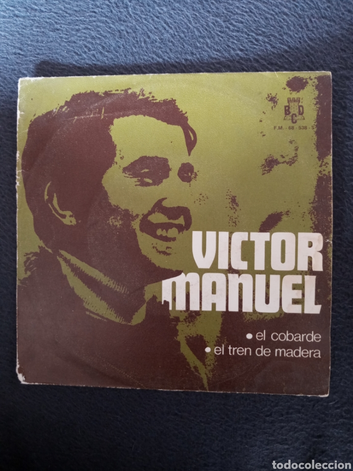 Discos de vinilo: Victor Manuel-el cobarde..disco vinilo single - Foto 1