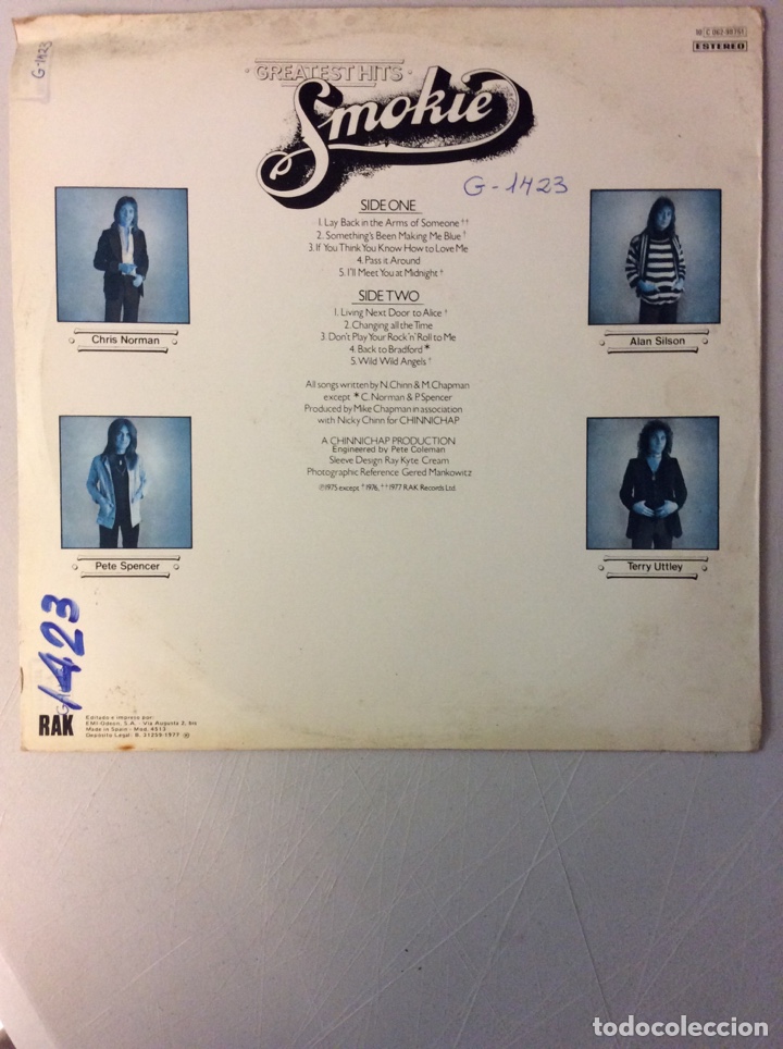 Discos de vinilo: Smokie. Greatest hits. - Foto 2
