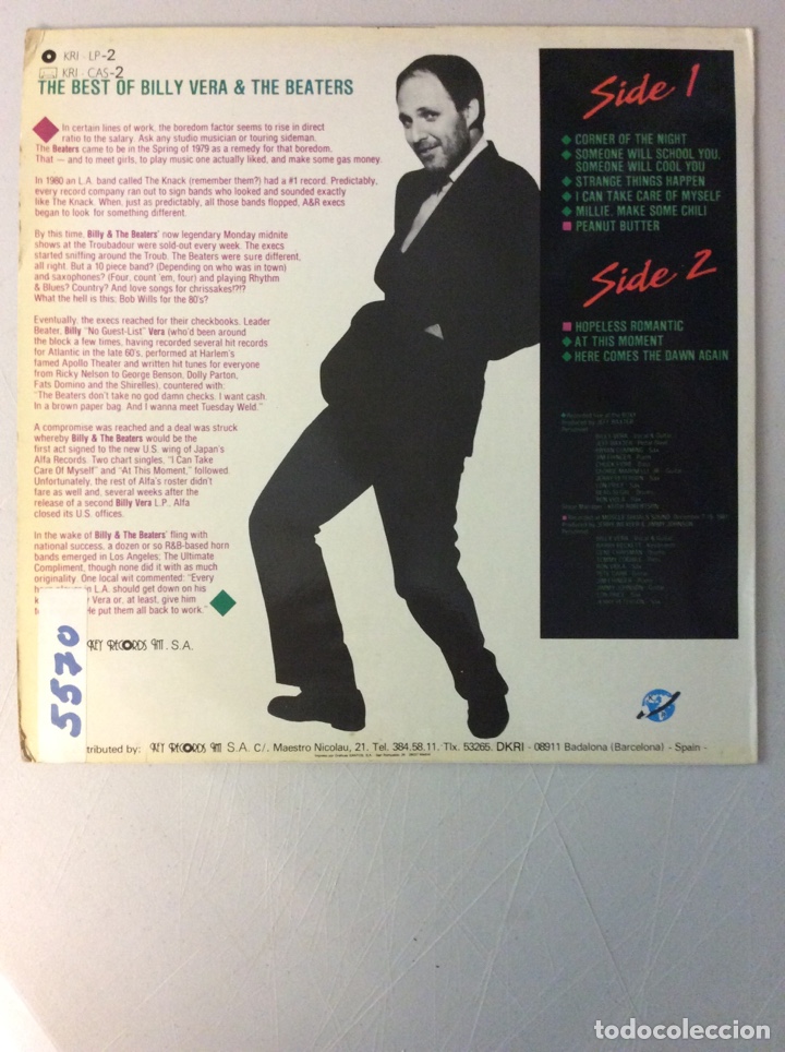Discos de vinilo: Billy Vera & The Beaters. By Request. - Foto 2