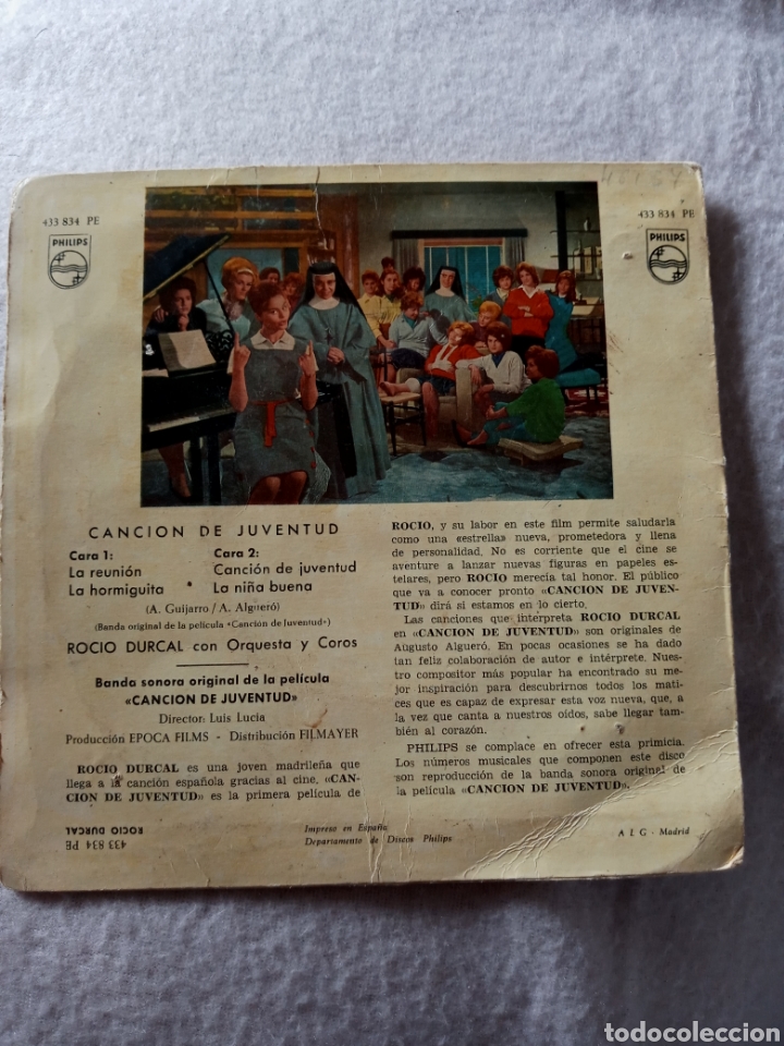 Discos de vinilo: Rocio Durcal-cancion de juventud+3..disco vinilo EP - Foto 2