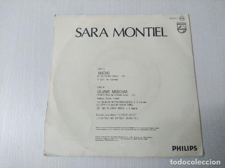 Discos de vinilo: SARA MONTIEL/MACHO/SINGLE. - Foto 3