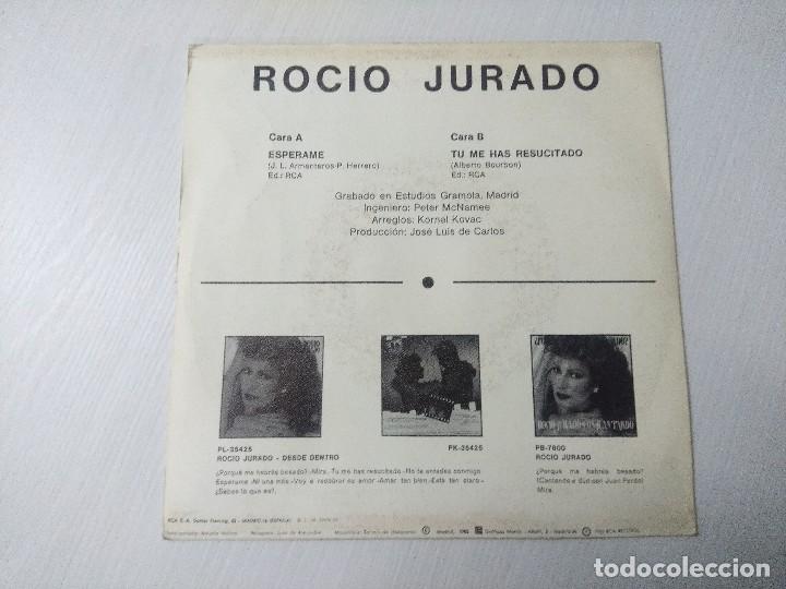 Discos de vinilo: ROCIO JURADO/ESPERAME/SINGLE PROMOCIONAL. - Foto 3