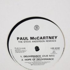 Discos de vinilo: THE BEATLES:PAUL MCCARTNEY HOPE OF DELIVERANCE THE STEVE ANDERSON REMIXES 12” VINYL SINGLE. Lote 308282203
