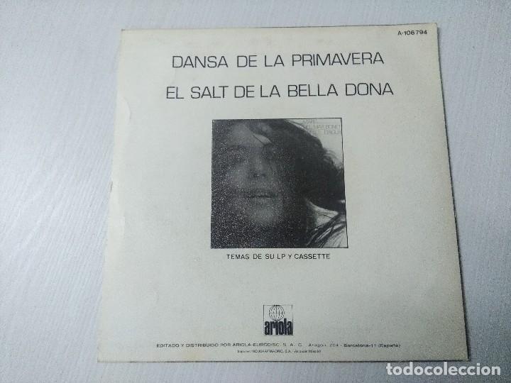 Discos de vinilo: MARIA DEL MAR BONET/DANSA DE LA PRIMAVERA/SINGLE. - Foto 3