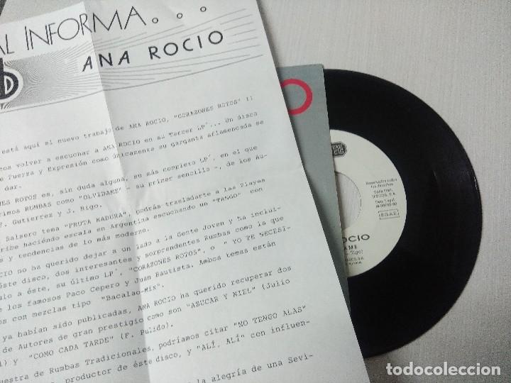 Discos de vinilo: ANA ROCIO/OLVIDAME/SINGLE + HOJA PROMO. - Foto 2