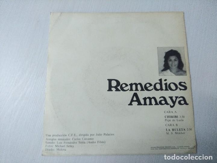 Discos de vinilo: REMEDIOS AMAYA/CHIRIBI/SINGLE. - Foto 3