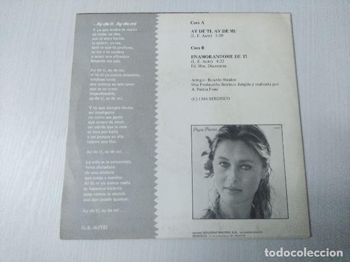 Discos de vinilo: PEPA FLORES/AY DE TI/SINGLE PROMOCIONAL. - Foto 3