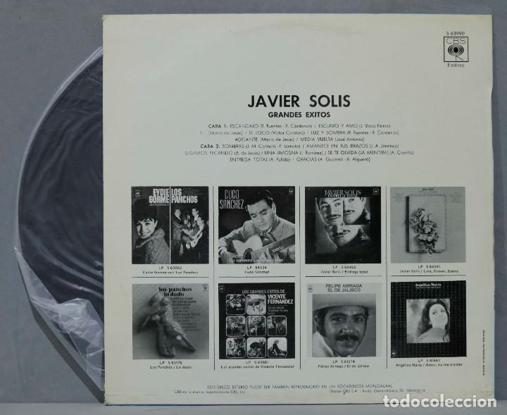 Discos de vinilo: LP. JAVIER SOLIS. GRANDES EXITOS - Foto 2