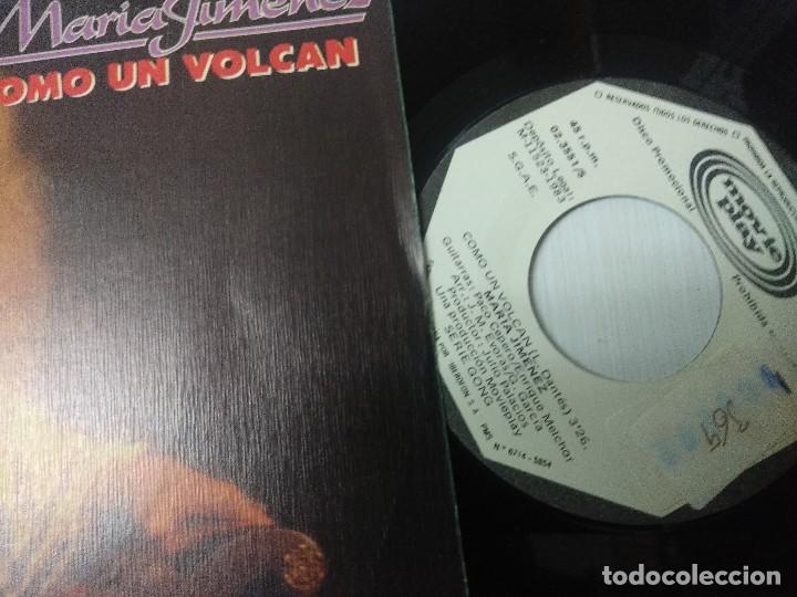 Discos de vinilo: MARIA JIMENEZ/COMO UN VOLCAN/SINGLE PROMOCIONAL. - Foto 2