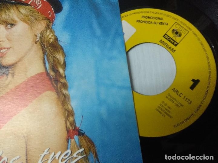 Discos de vinilo: MIRIAM/UN,DOS,TRES/SINGLE PROMOCIONAL. - Foto 2