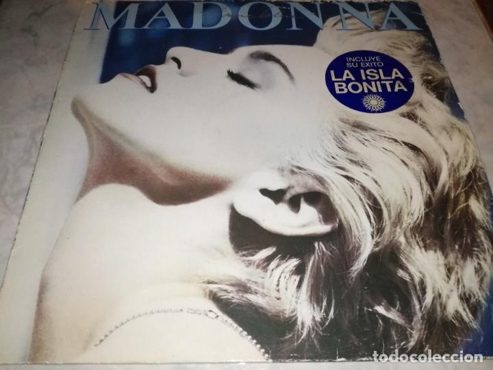 Discos de vinilo: MADONNA-TRUE BLUE-CONTIENE ENCARTE-ORIGINAL ESPA&Ntilde;OL-MUY RARO CON LA PEGATINA