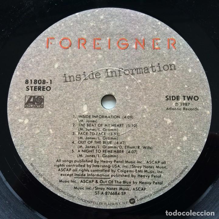 Discos de vinilo: Foreigner &lrm;&ndash; Inside Information , USA 1987 Atlantic* - Foto 5
