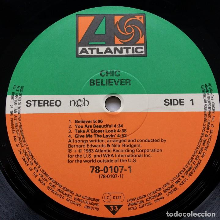 Discos de vinilo: Chic &ndash; Believer , Scandinavia 1983 Atlantic - Foto 3
