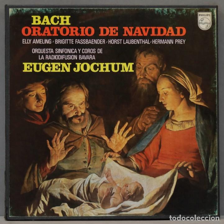Discos de vinilo: CAJA LP. BACH. ORATORIO DE NAVIDAD. EUGEN JOCHUM - Foto 1