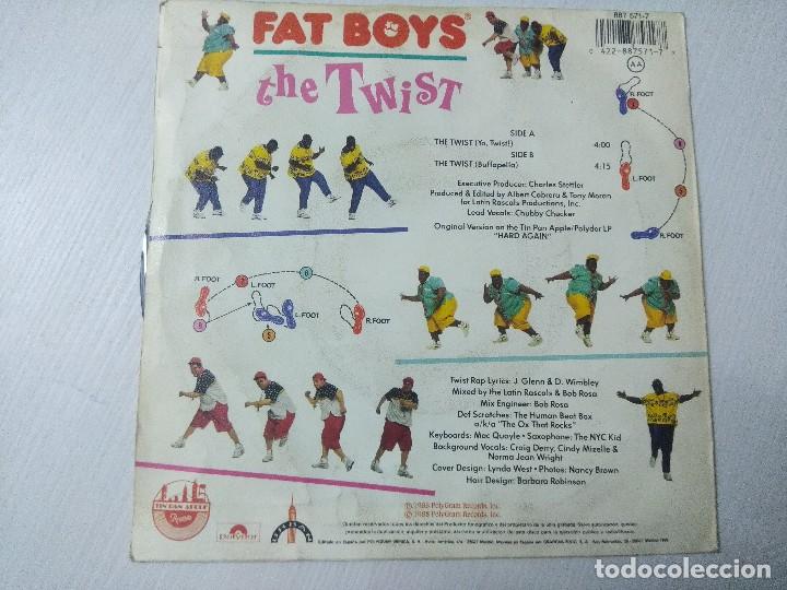 Discos de vinilo: FAT BOYS/THE TWIST/SINGLE. - Foto 3