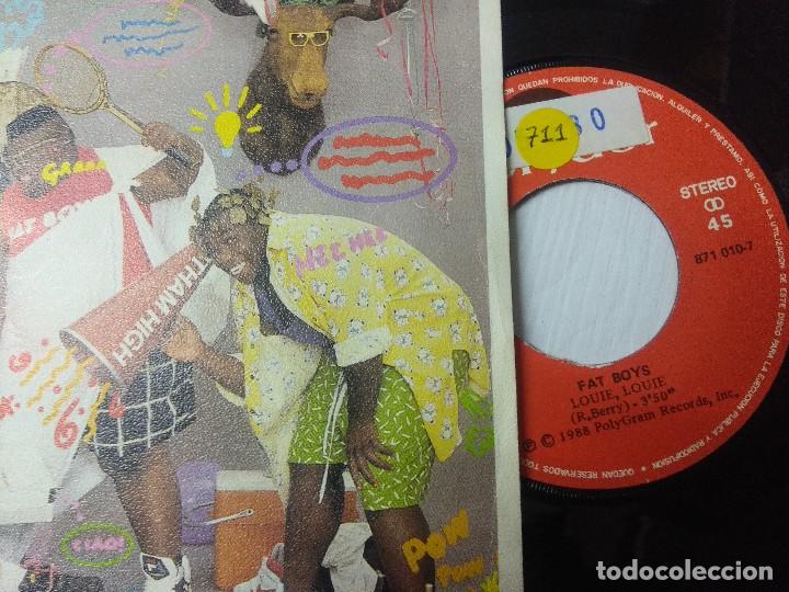 Discos de vinilo: FAT BOYS/LOUIE,LOUIE/SINGLE. - Foto 2