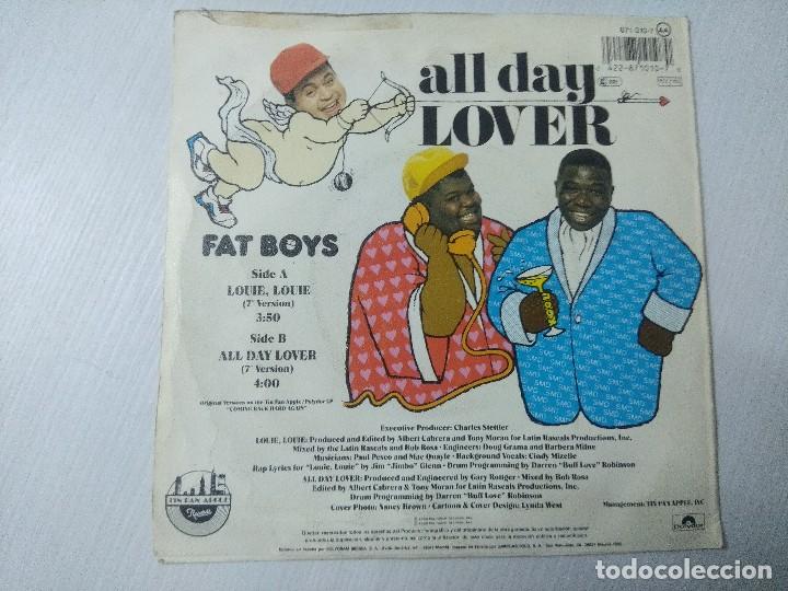 Discos de vinilo: FAT BOYS/LOUIE,LOUIE/SINGLE. - Foto 3