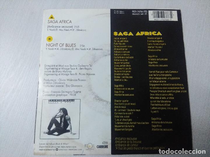 Discos de vinilo: YANNICKNOAH/SAGA AFRICA/SINGLE. - Foto 3