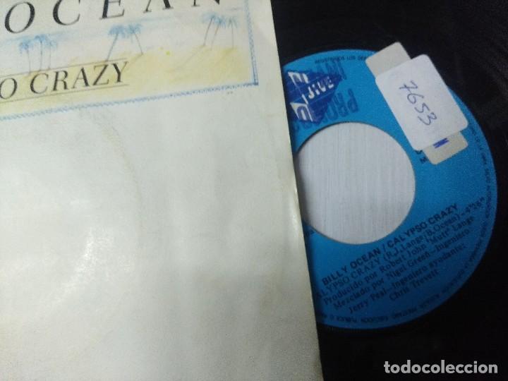 Discos de vinilo: BILLY OCEAN/CALIPSO CRAZY/SINGLE PROMOCIONAL. - Foto 2