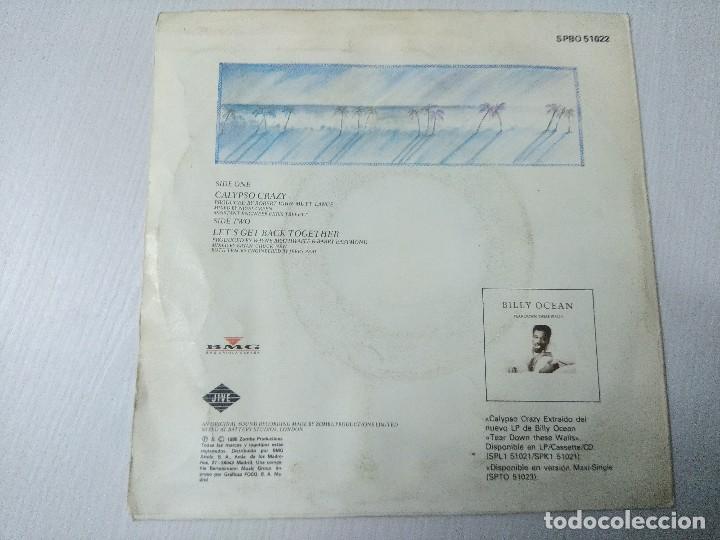 Discos de vinilo: BILLY OCEAN/CALIPSO CRAZY/SINGLE PROMOCIONAL. - Foto 3