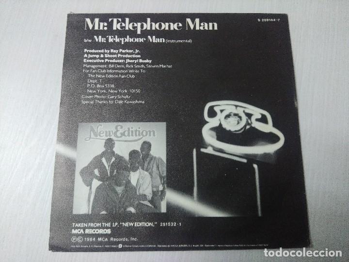 Discos de vinilo: NEW EDITION/MR: TELEPHONE MAN/SINGLE PROMOCIONAL. - Foto 3