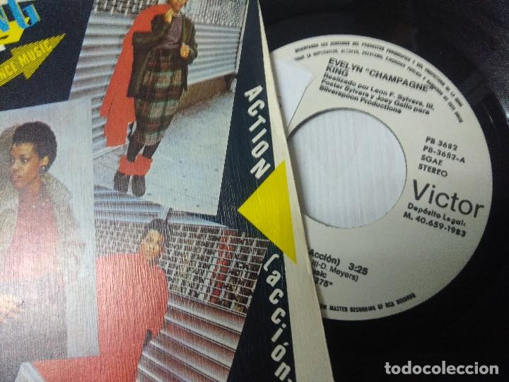 Discos de vinilo: EVELYN KING CHAMPAGNE/ACTION/SINGLE PROMOCIONAL. - Foto 2