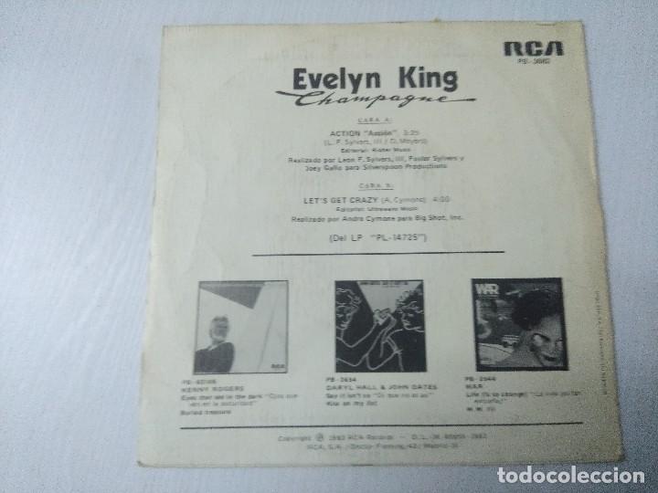 Discos de vinilo: EVELYN KING CHAMPAGNE/ACTION/SINGLE PROMOCIONAL. - Foto 3