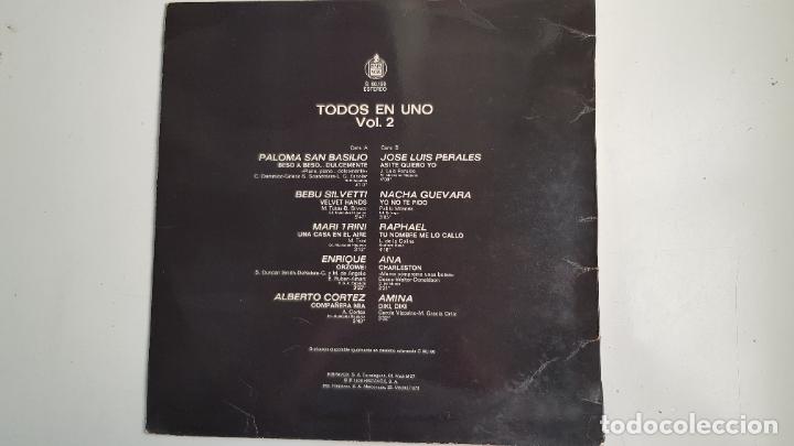 Discos de vinilo: TODOS EN UNO VOL. 2 - LP HISPAVOX 1978 (VINILO) - Foto 2