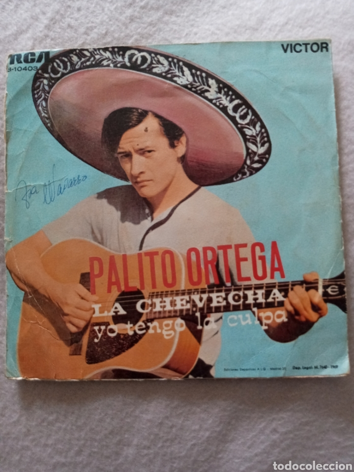 Discos de vinilo: Palito Ortega-la chevecha..disco vinilo single - Foto 2