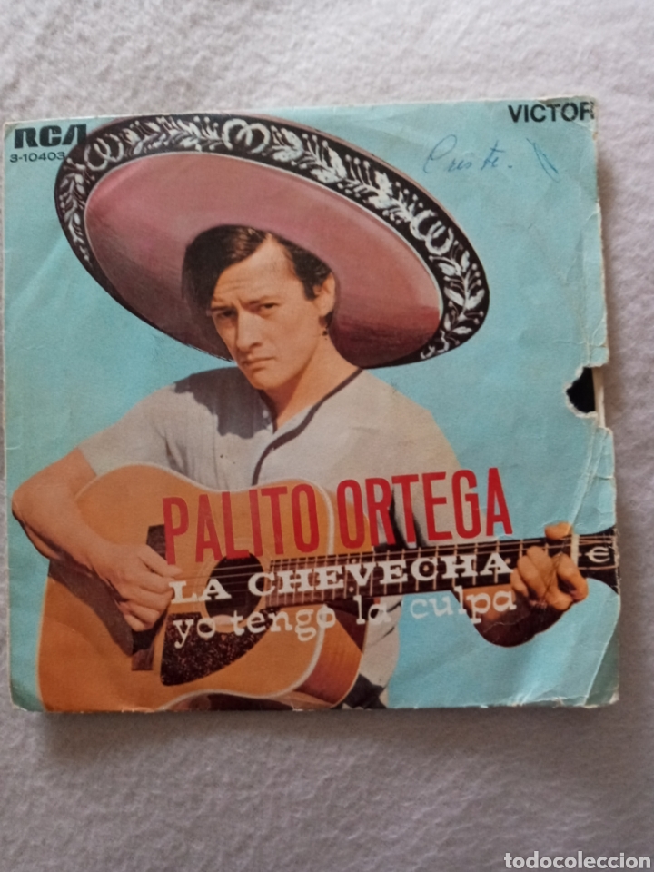 Discos de vinilo: Palito Ortega-la chevecha..disco vinilo single - Foto 1