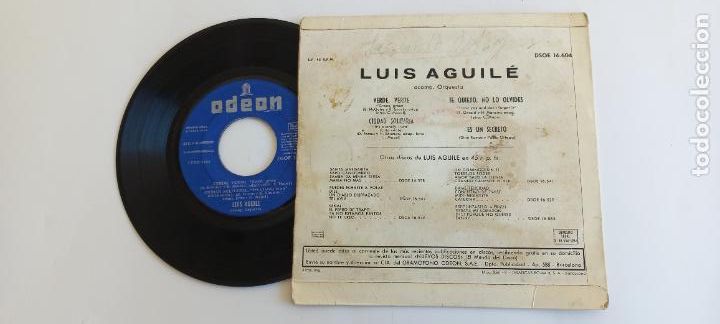 Discos de vinilo: mas ritmo de luis aguile. VERDE VERDE. 1964. ODEON DSOE 16604 - Foto 2